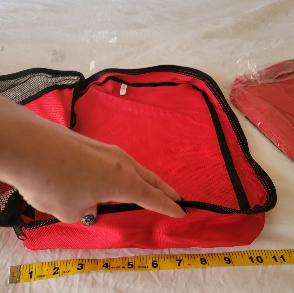 Velata Red and Black Travel Organizers